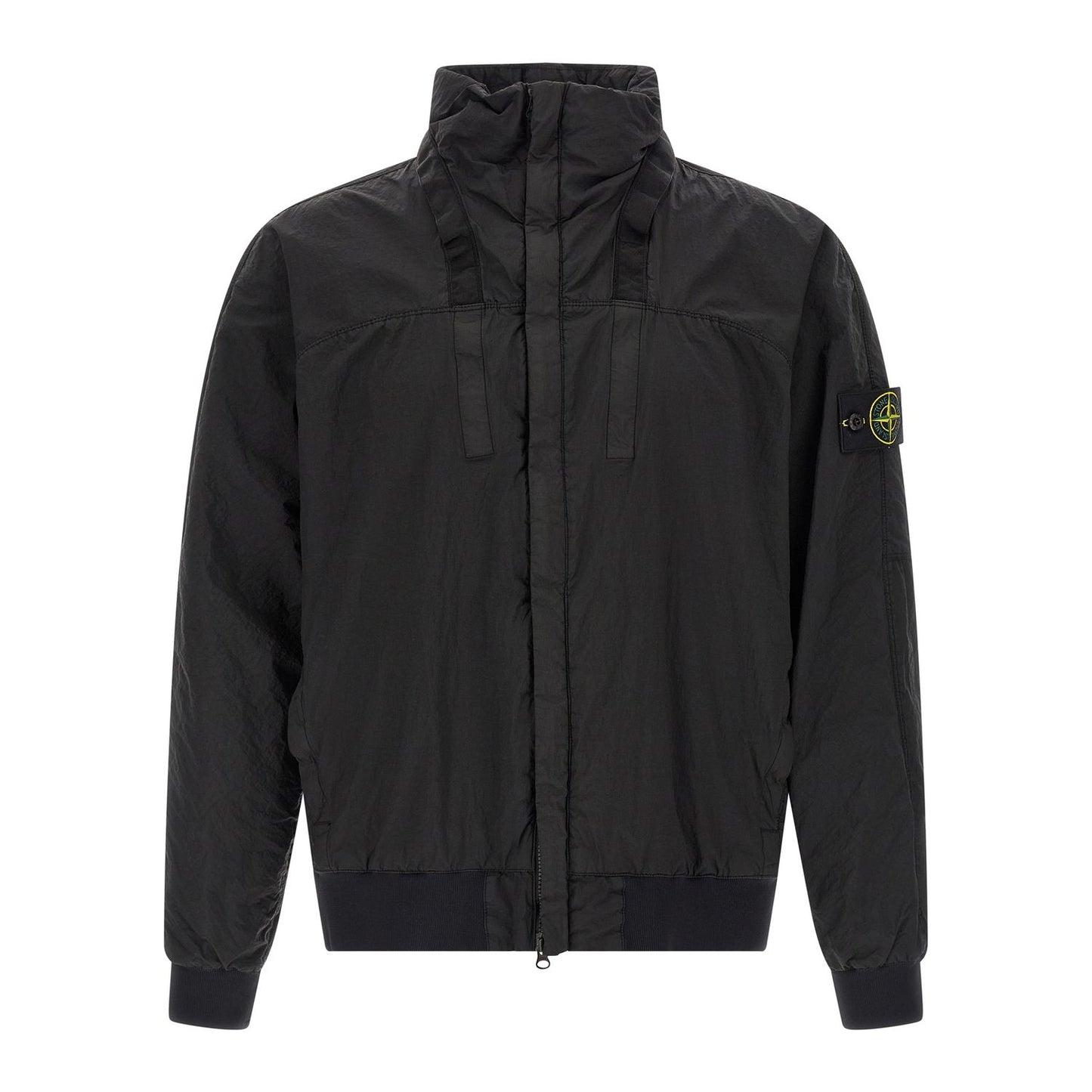 Stone Island Black Polyamide Bomber