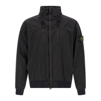 Stone Island Black Polyamide Bomber