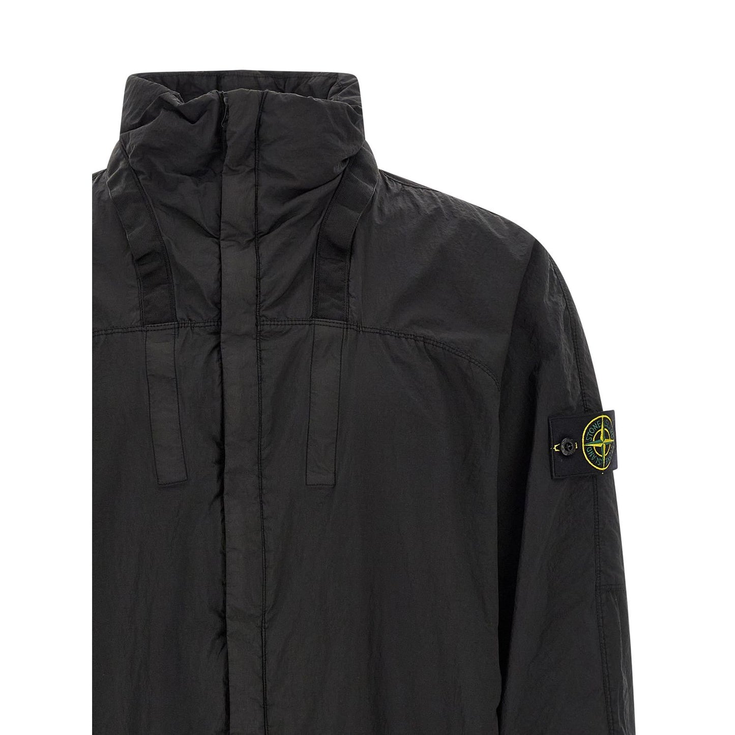 Stone Island Black Polyamide Bomber