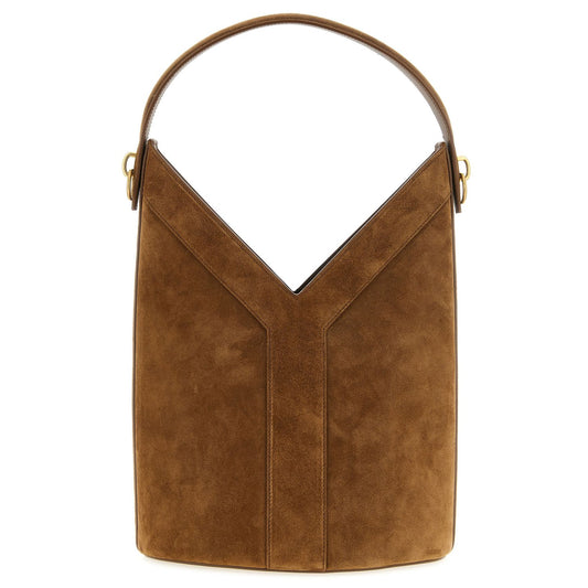 Saint Laurent Brown Calfskin Shoulder Bag