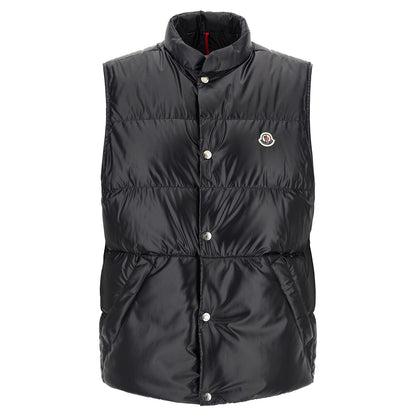 Moncler Blue Polyester Sleeveless Jacket