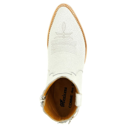 Comme Des Garçons White Cowhide Chelsea Boots