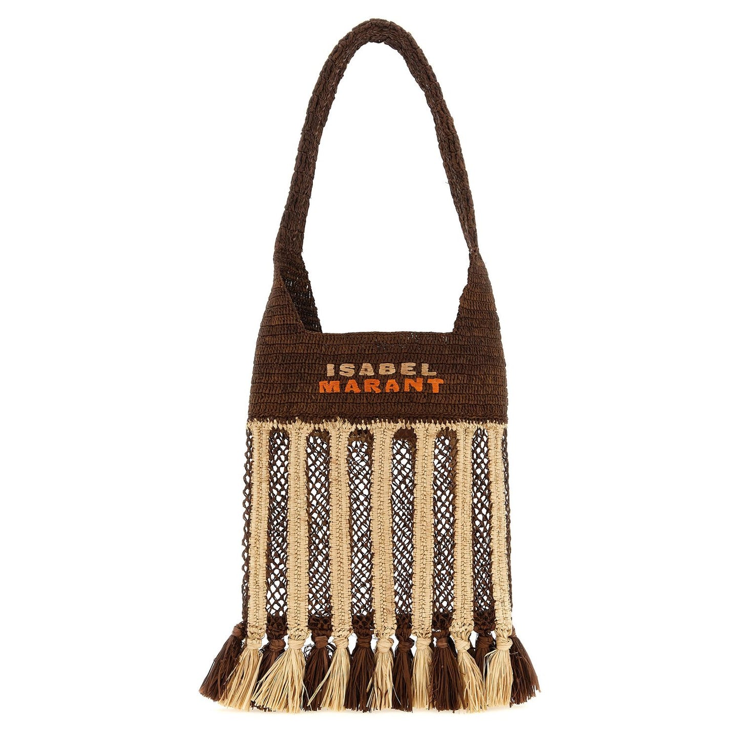 Isabel Marant Brown Raffia Shoulder Bag