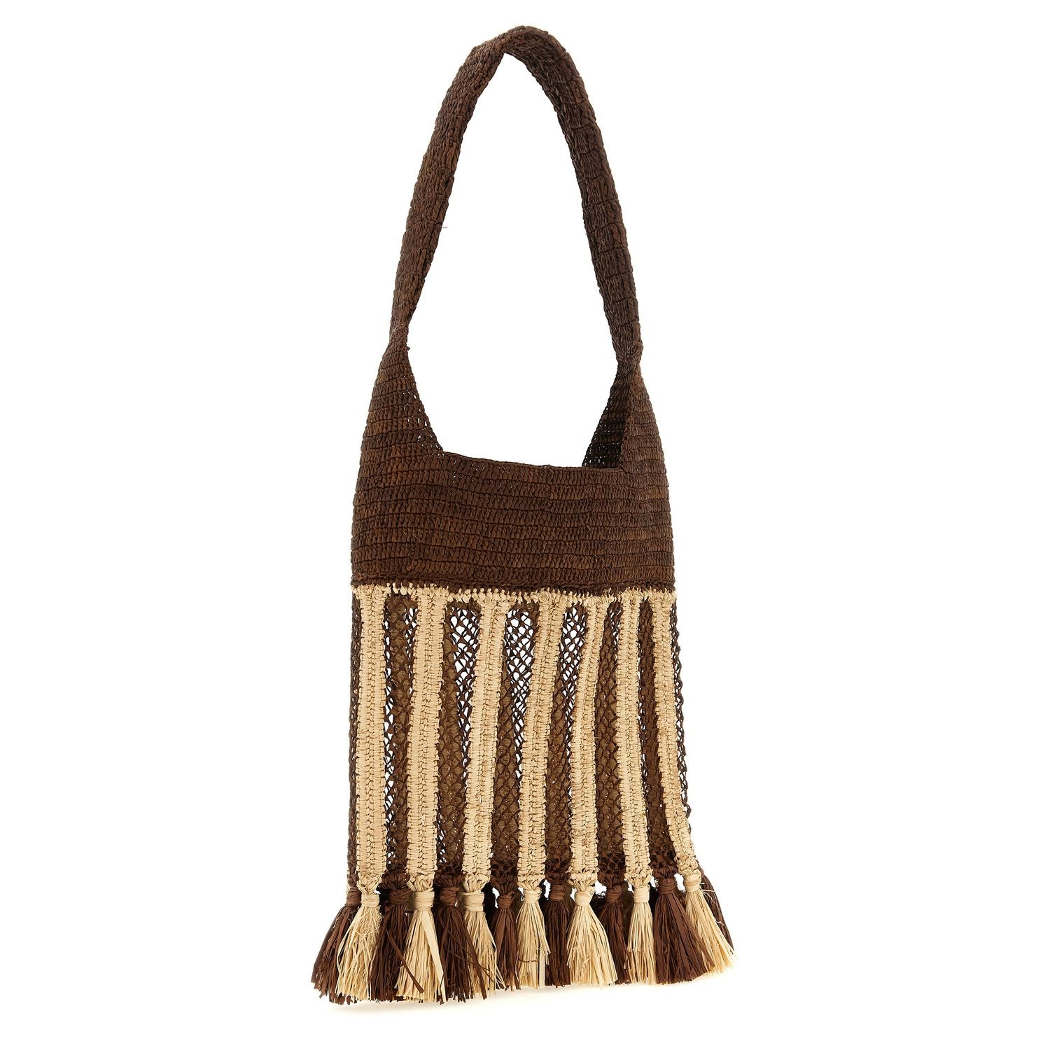Isabel Marant Brown Raffia Shoulder Bag