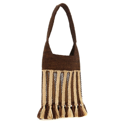 Isabel Marant Brown Raffia Shoulder Bag