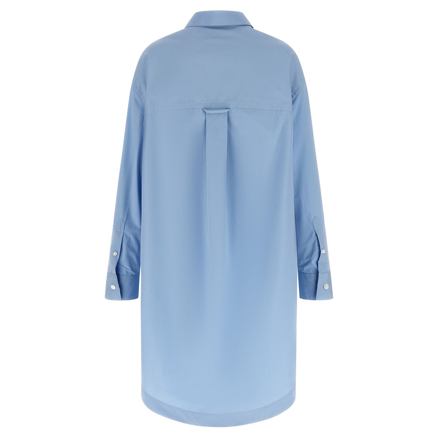 Ami Paris Blue Cotton Midi Dress