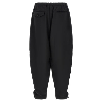 Comme Des Garçons Black Polyester Casual Pants