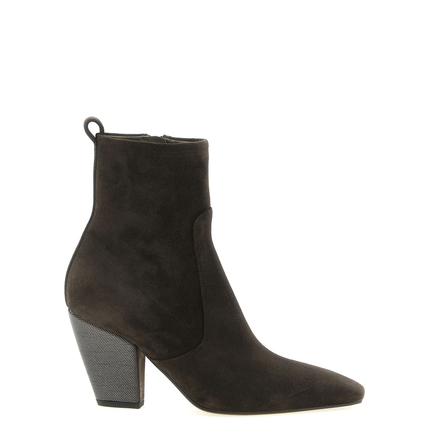Brunello Cucinelli Brown Calfskin Ankle Boots
