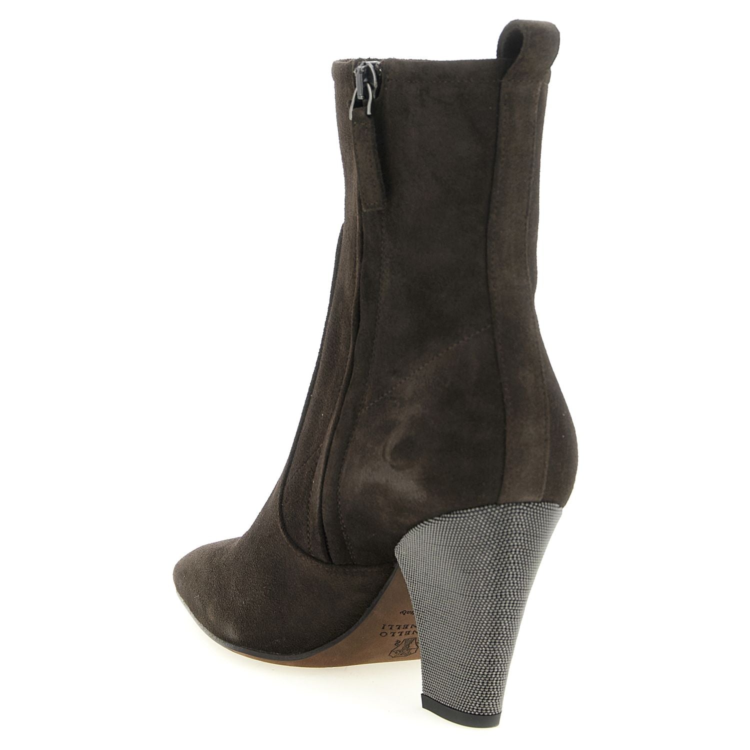Brunello Cucinelli Brown Calfskin Ankle Boots