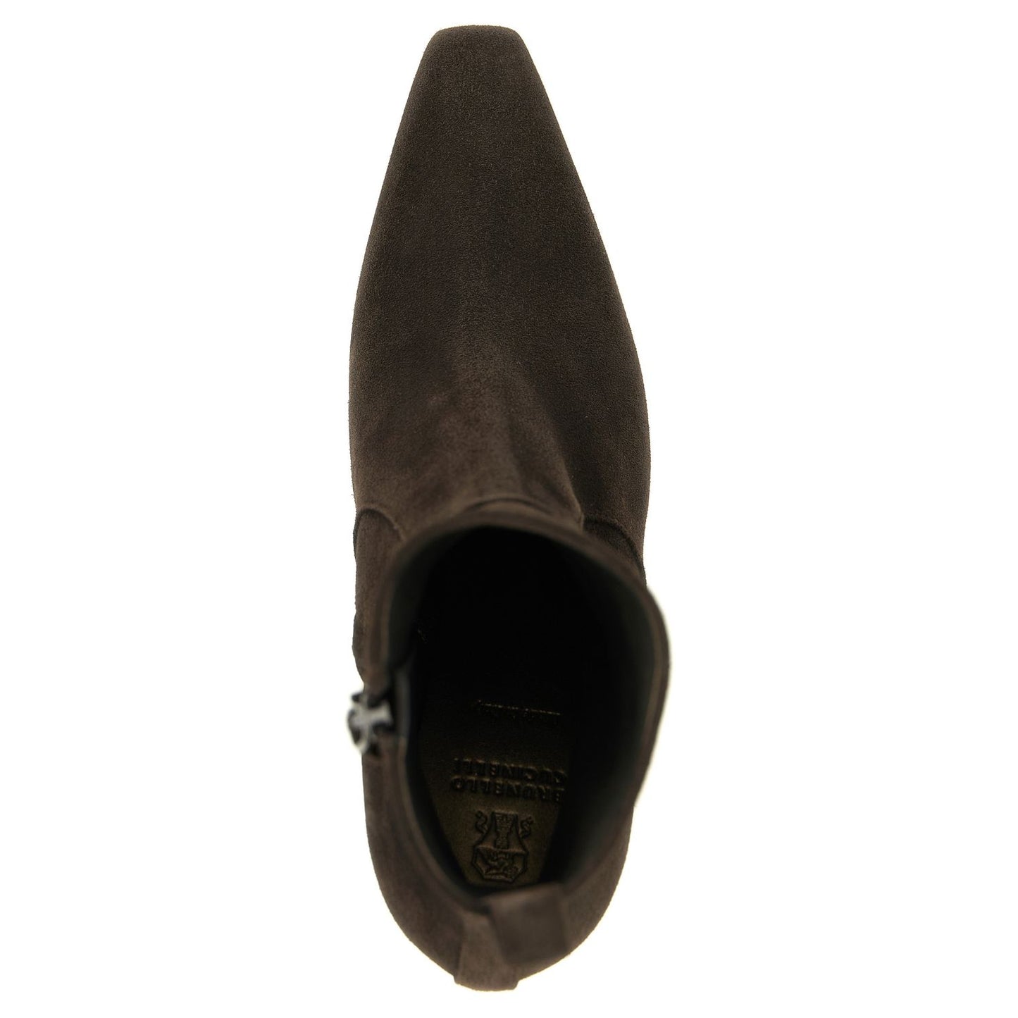 Brunello Cucinelli Brown Calfskin Ankle Boots