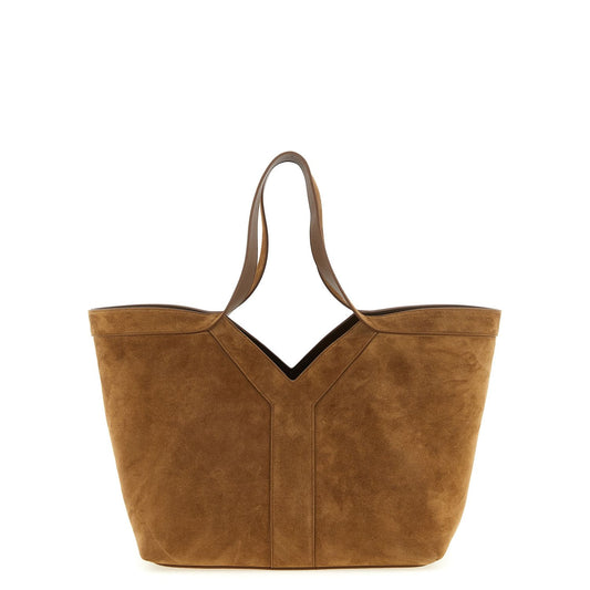 Saint Laurent Brown Calfskin Tote Bag