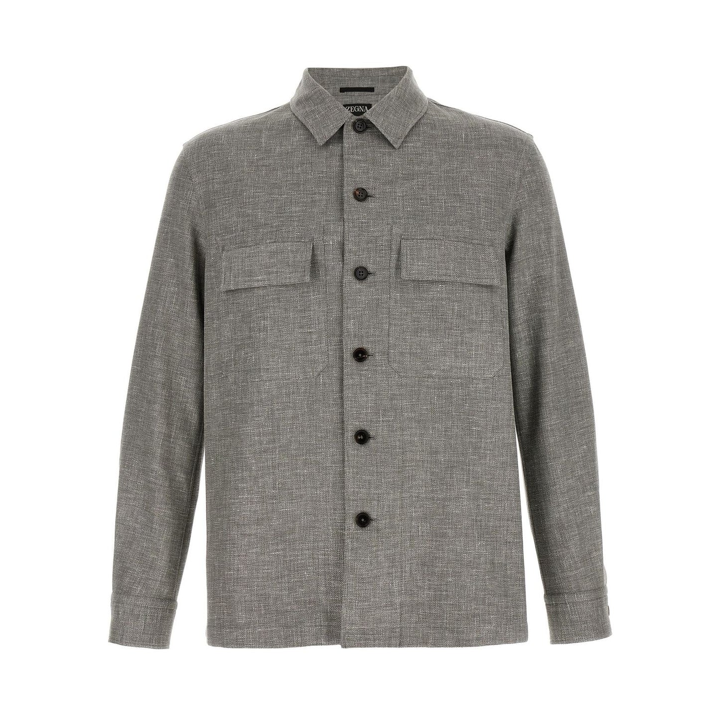 ZEGNA Beige Linen Blouse