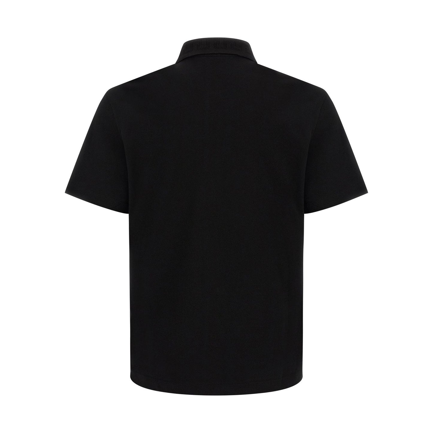 Versace Black Cotton Polo Shirt