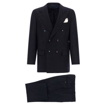 Kiton Blue Virgin Wool Two-Piece Suit