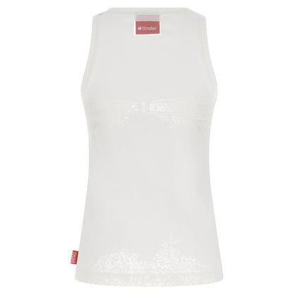 Diesel White Cotton Tank Tops