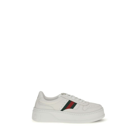 Gucci White Calf Leather Bos Taurus Chunky Sneakers