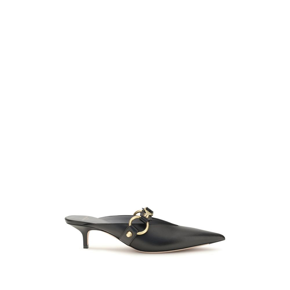 Balenciaga Black Calf Leather Bos Taurus Mules