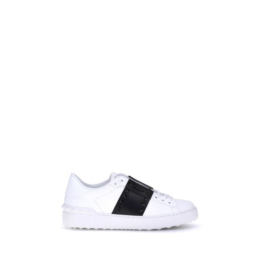 Valentino Garavani White Calf Leather Bos Taurus Low Top Sneakers