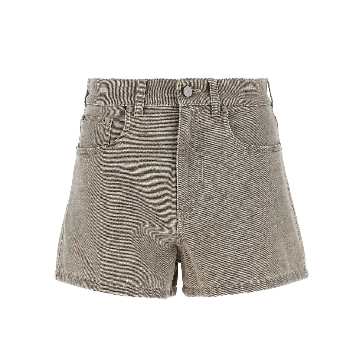 Fendi Beige Cotton Bermuda Shorts