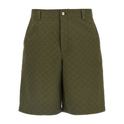 Gucci Bicolor Cotton Bermuda Shorts
