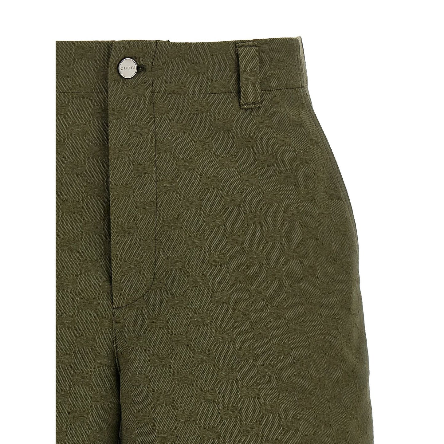 Gucci Bicolor Cotton Bermuda Shorts