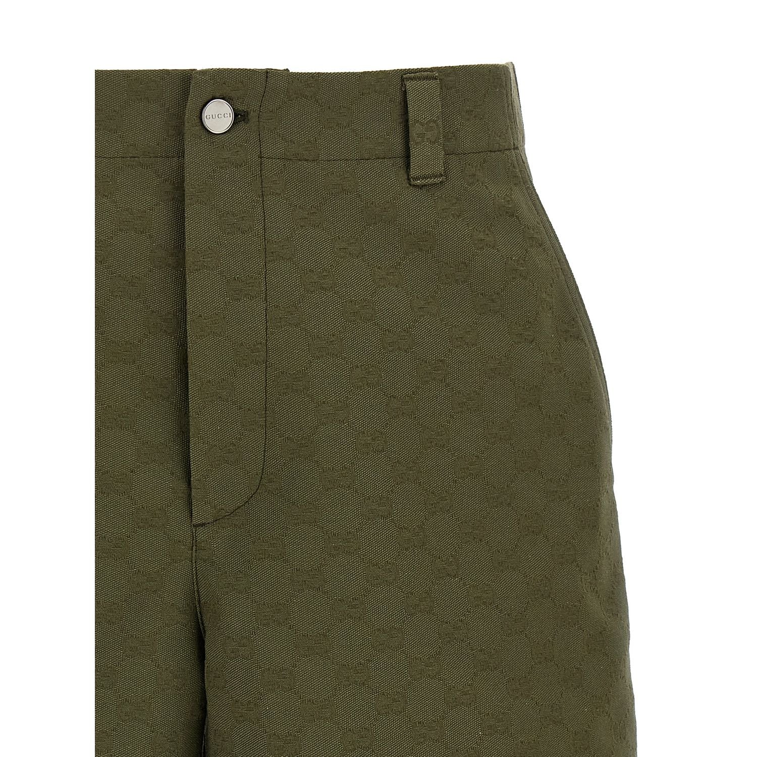 Gucci Bicolor Cotton Bermuda Shorts