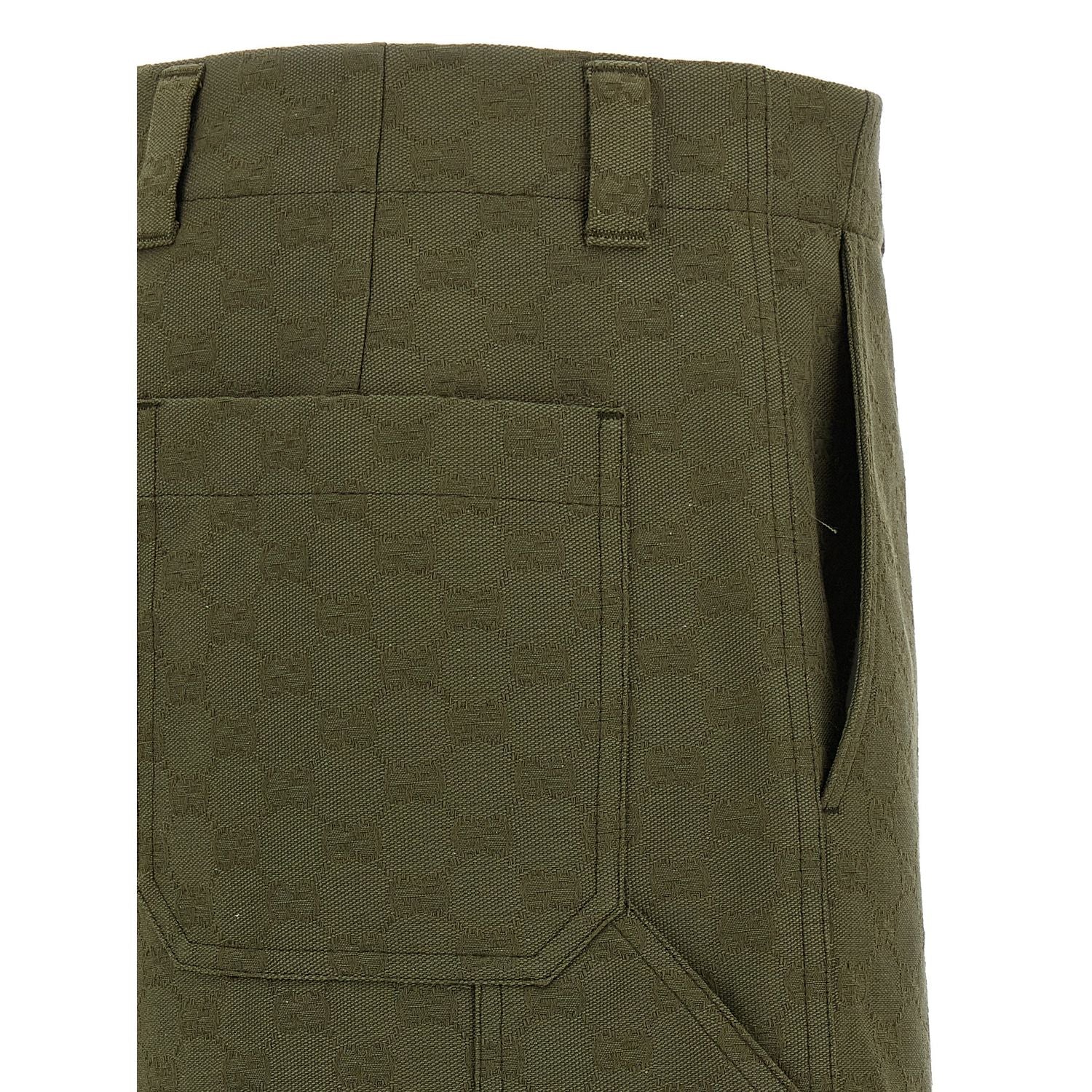 Gucci Bicolor Cotton Bermuda Shorts