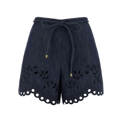 Zimmermann Blue Cotton Bermuda Shorts