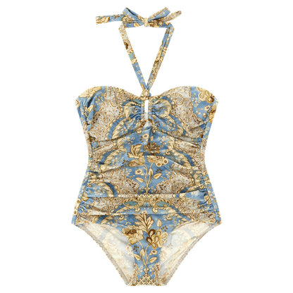 Zimmermann Blue Polyamide One-Piece Swimsuit