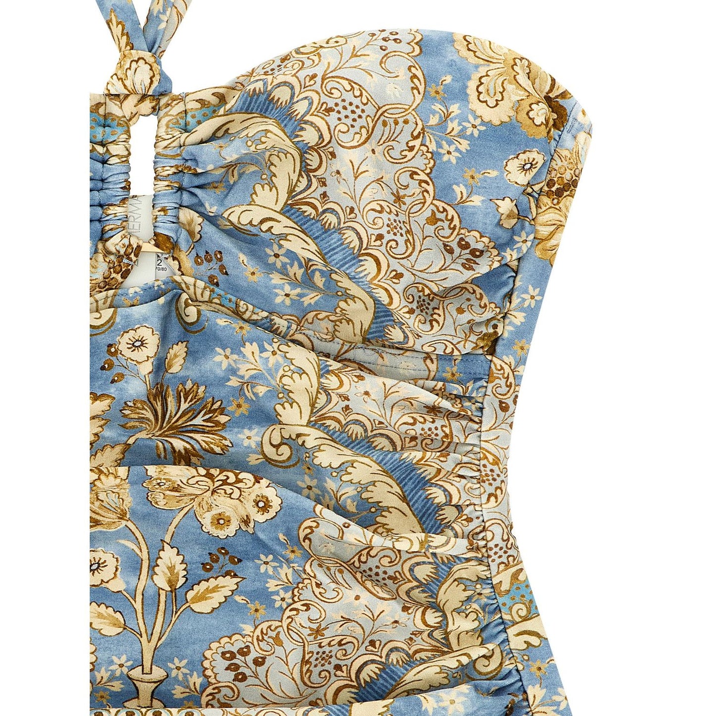 Zimmermann Blue Polyamide One-Piece Swimsuit