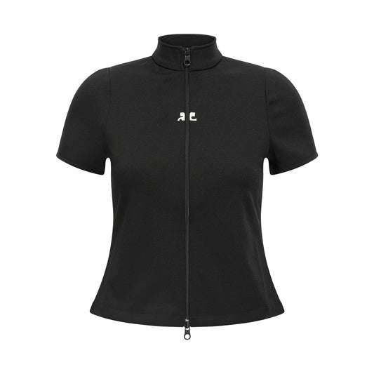 Courrèges Black Polyester Top