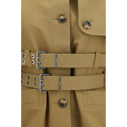 Ganni Beige Cotton Full-Length Jacket