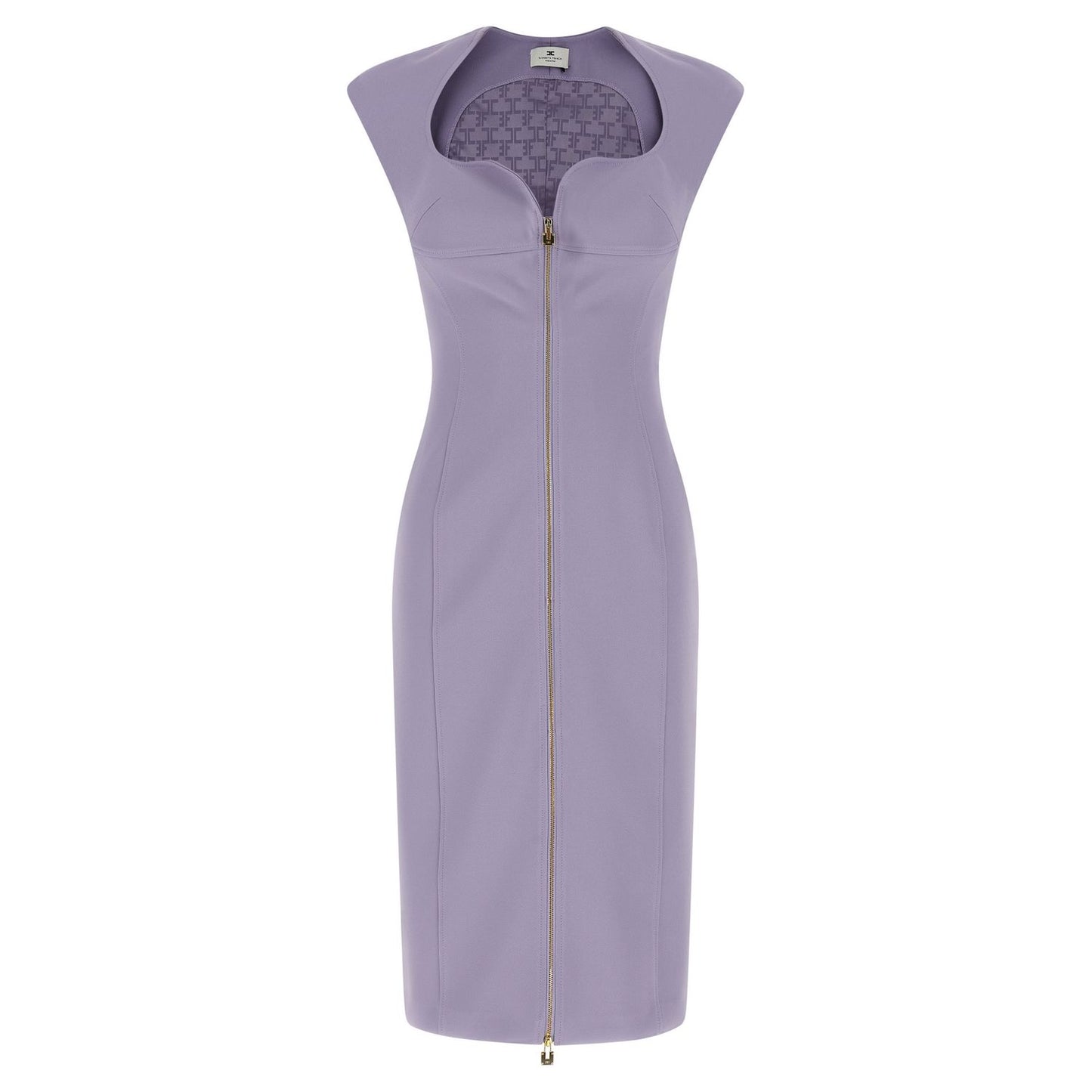 Elisabetta Franchi Purple Polyester Midi Dress