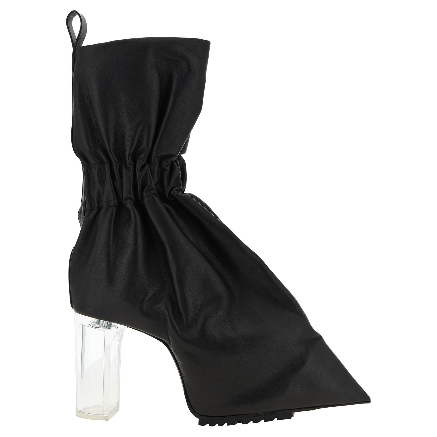 Rick Owens Black Calfskin Ankle Boots