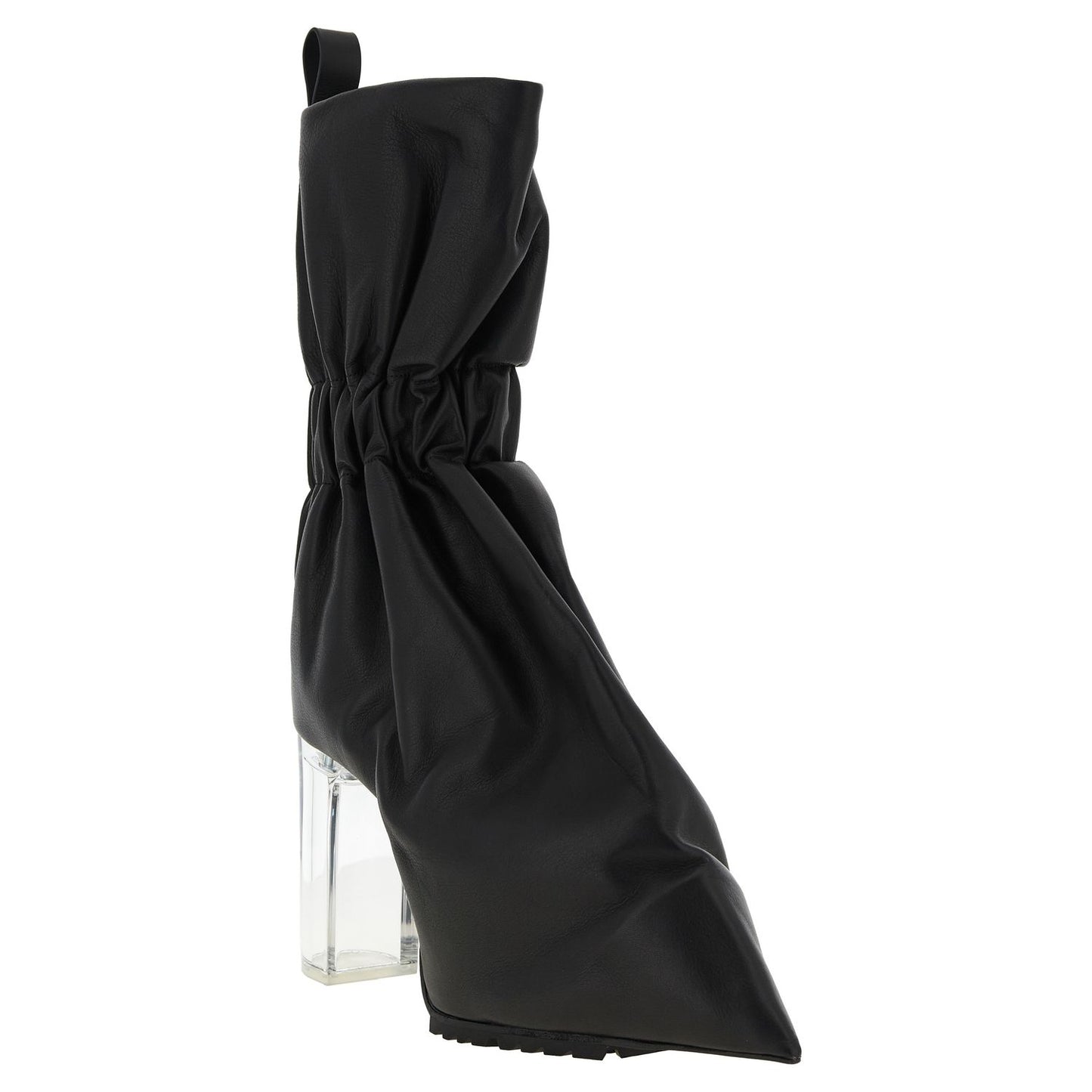 Rick Owens Black Calfskin Ankle Boots