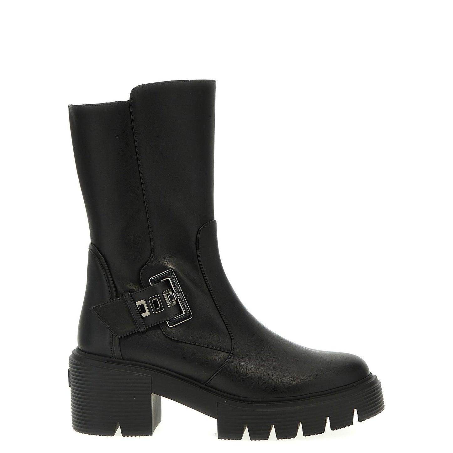 Stuart Weitzman Black Calfskin Ankle Boots