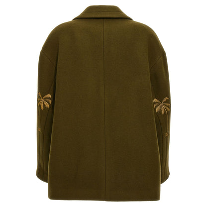 Palm Angels Bicolor Virgin Wool Coat