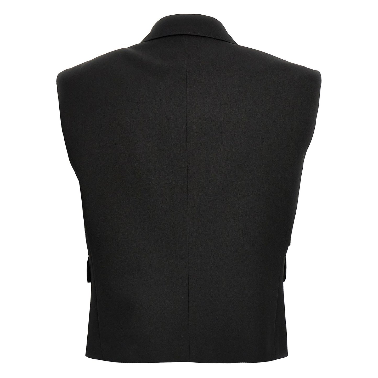 Dolce & Gabbana Black Silk Sleeveless Jacket