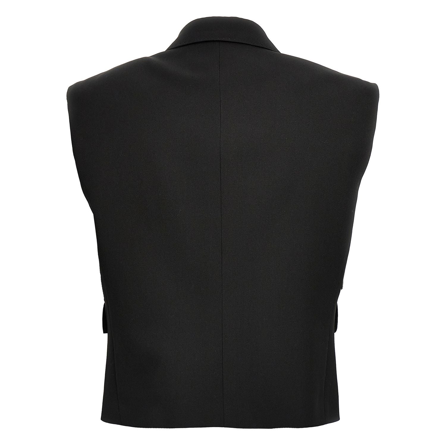 Dolce & Gabbana Black Silk Sleeveless Jacket