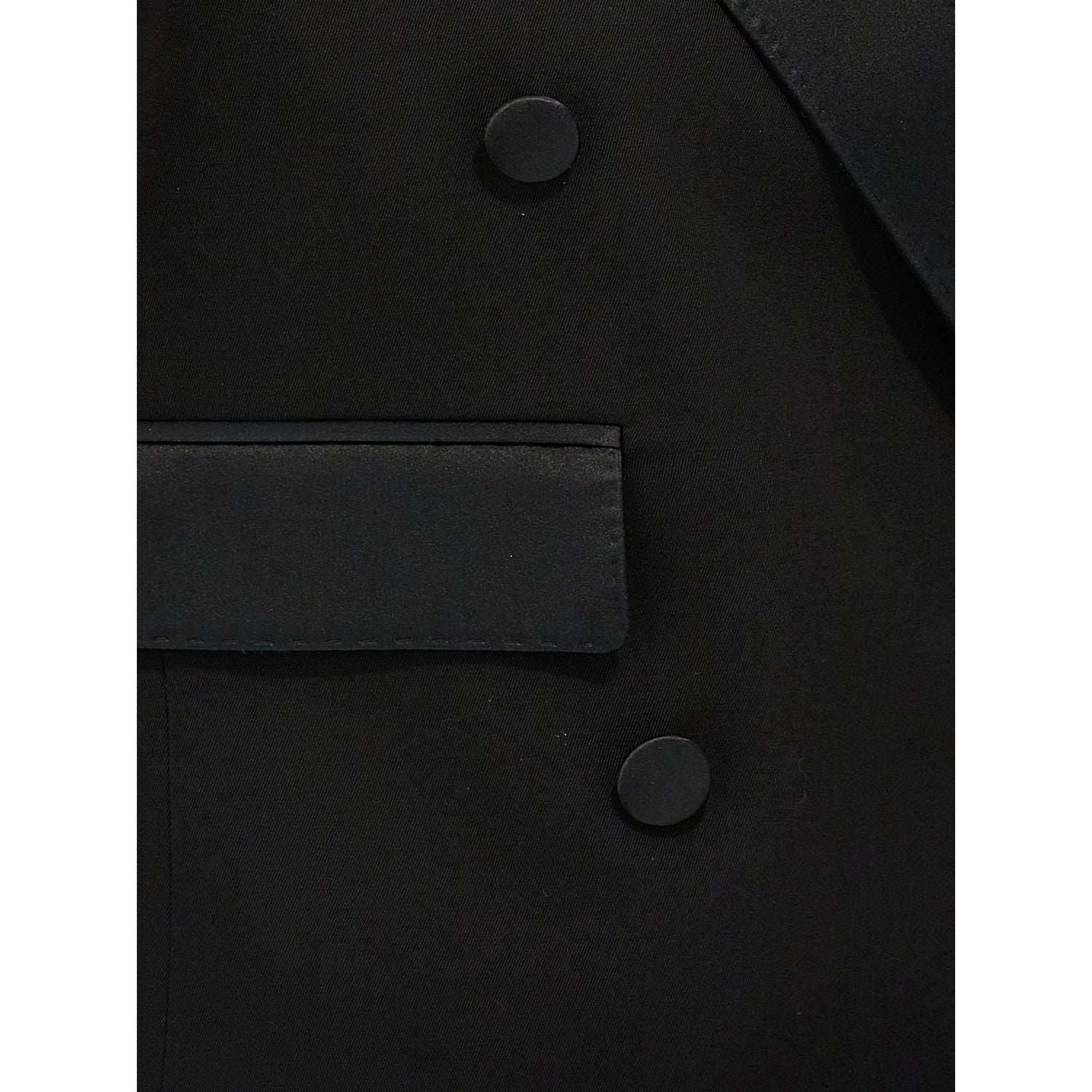 Dolce & Gabbana Black Silk Sleeveless Jacket