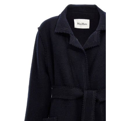 Max Mara Blue Wool Coat