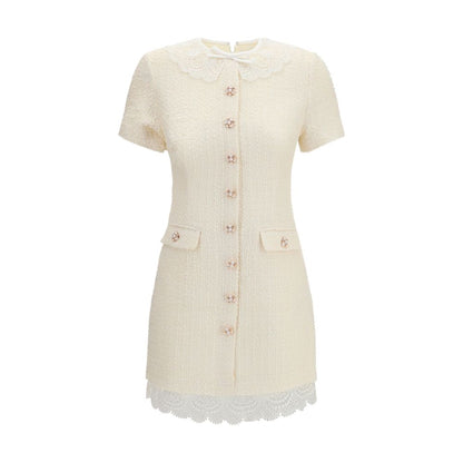 Self-Portrait Beige Polyester Casual Dress