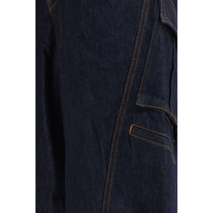 Self-Portrait Blue Cotton Cargo Pants