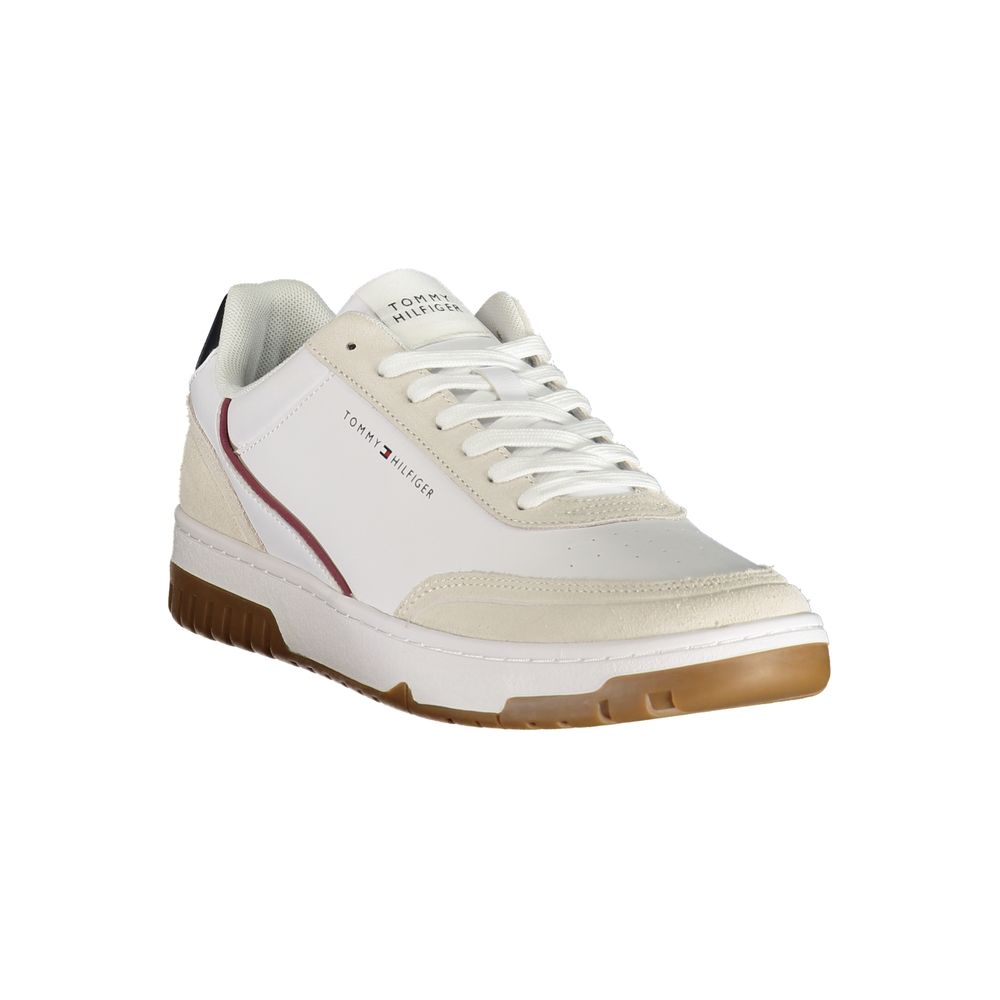 Tommy Hilfiger White Polyurethane Men's Sneaker