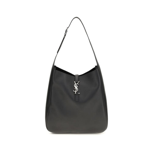 Saint Laurent Black Leather The Le 5 à 7 Large Shoulder Bag