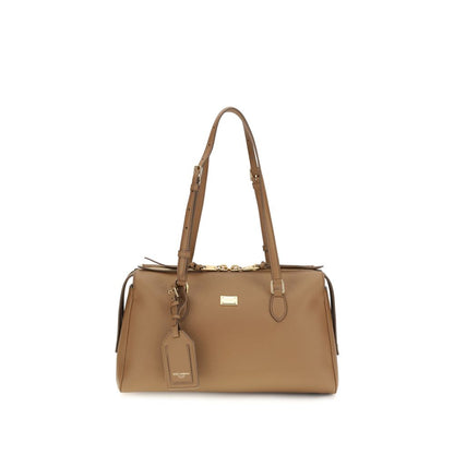 Dolce & Gabbana Beige Calf Leather Bos Taurus Shoulder Bag