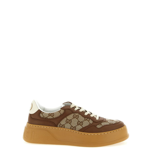 Gucci Brown Calfskin Chunky Sneakers