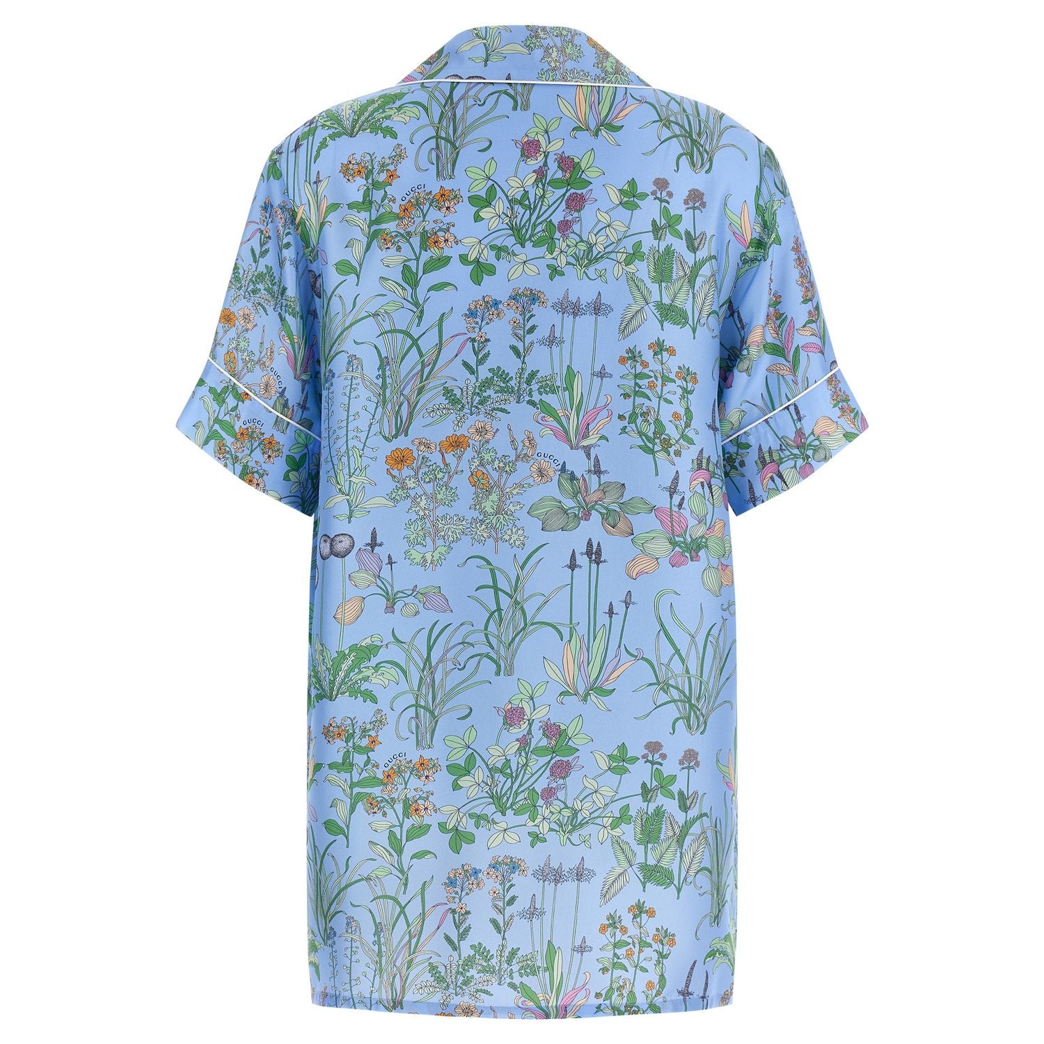 Gucci Blue Silk Blouse