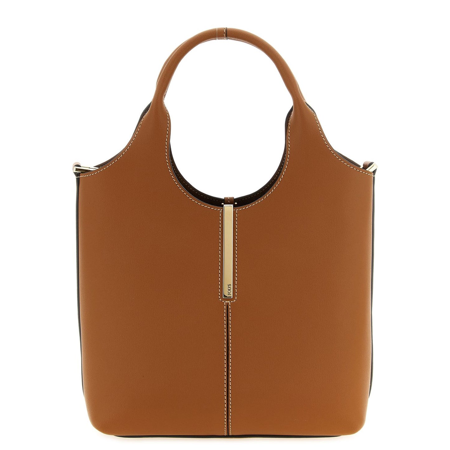 Tod's Brown Calfskin Tote Bag