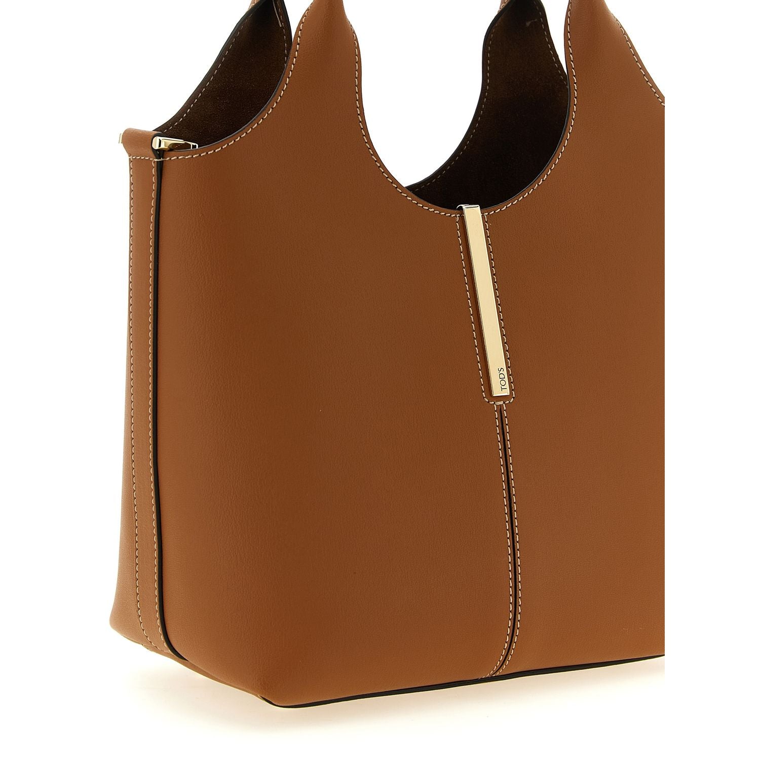 Tod's Brown Calfskin Tote Bag